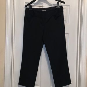 Express Black Editor Capri Professional Business Casual Dress Pants. Sz 2